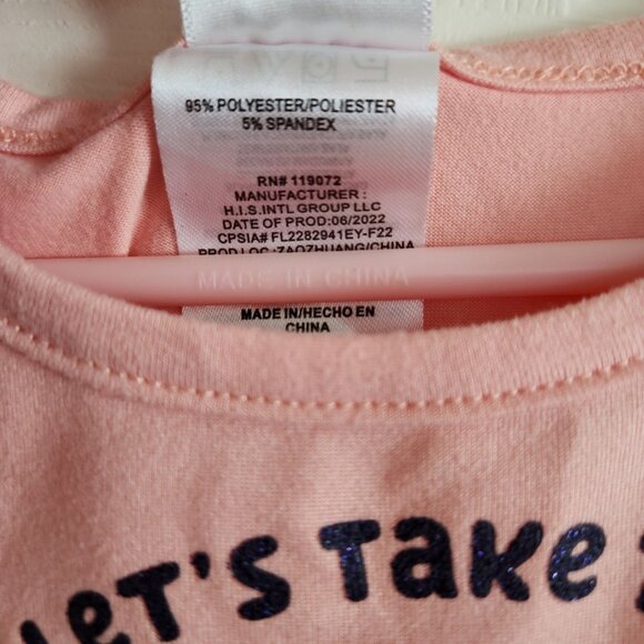 Bluey Kids Pink Dress 3T Bluey Characters "Lets Take This To The Max" Short Slee - Picture 4 of 6